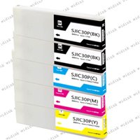 Lot de 5 Cartouches d'encre pigmentées génériques Epson SJIC30P