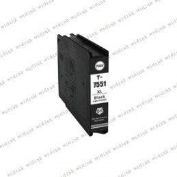 Cartouche compatible Epson T7561/T7551 (C13T756140/C13T755140) - Noire - 5 000 pages