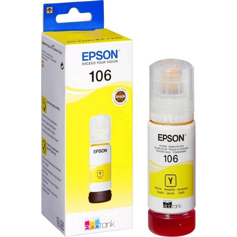 Epson 106 Jaune - Bouteille d'encre d'origine C13T00R440