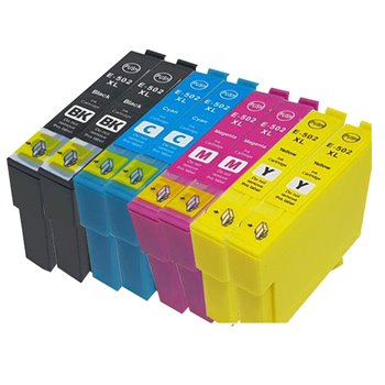 Lot de 8 Cartouche compatible Epson T02V6 (502 XL)