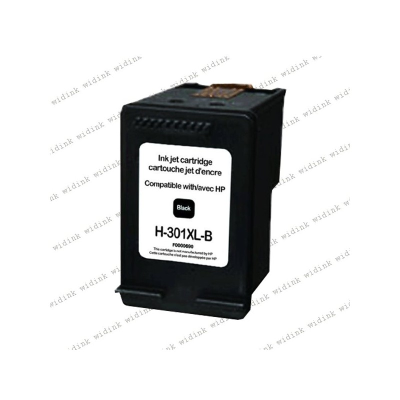 Cartouche compatible HP 301 XL (CH561EE/CH563EE) - Noire - 20ml