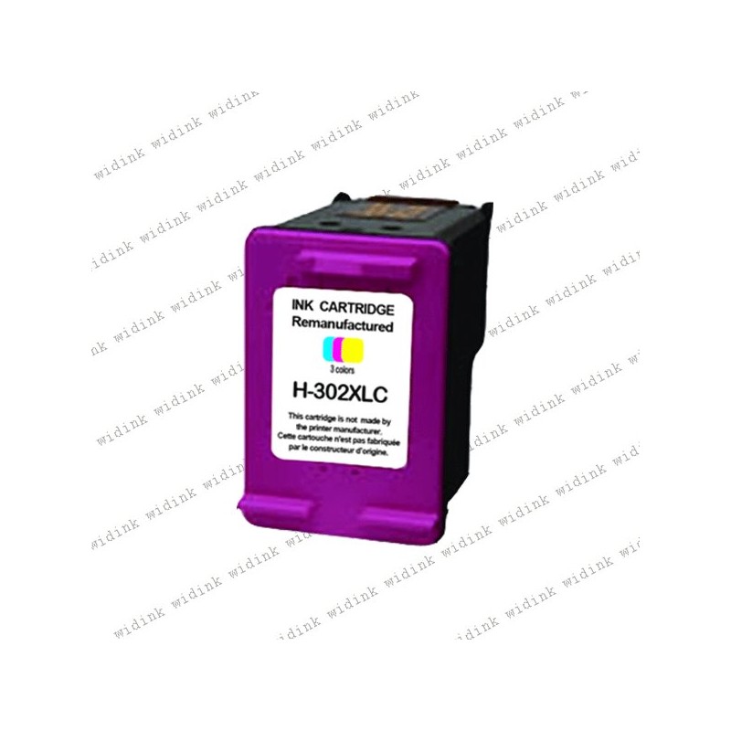 Cartouche compatible HP 302XL (F6U67AE/F6U65AE) - Couleur -18ml