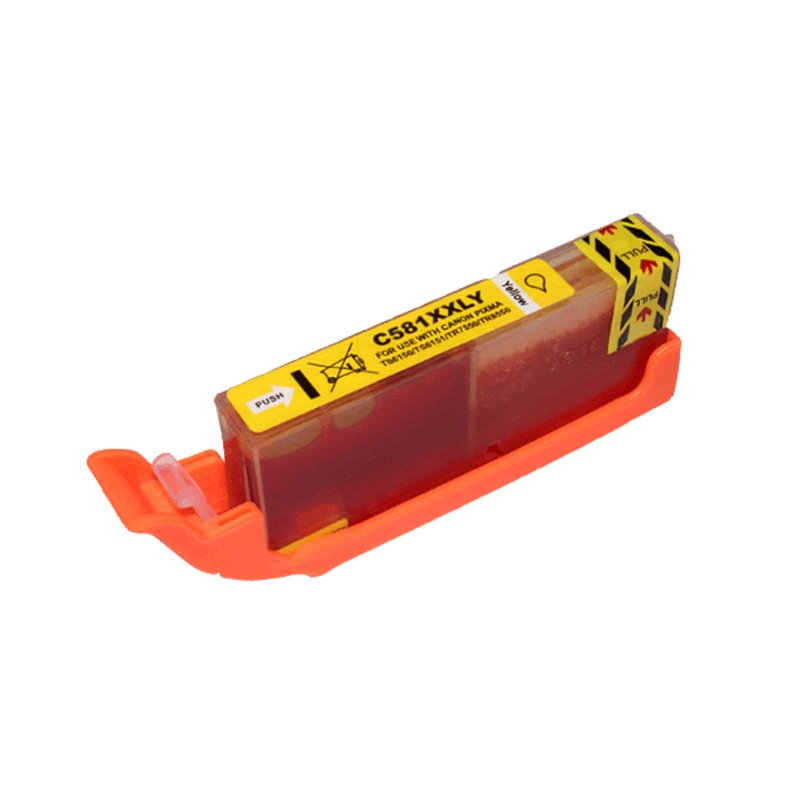 Cartouche Compatible pour Canon CLI-581 XXL Jaune (avec puce)