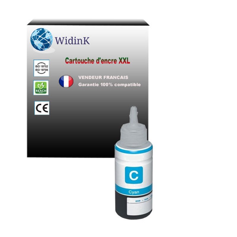 Recharge encre ccompatible Epson T6642 (C13T664240) -Cyan - 70ml