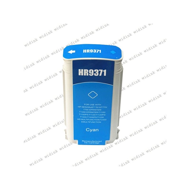 Cartouche compatible HP 72 (C9371A) - Cyan - 130ml