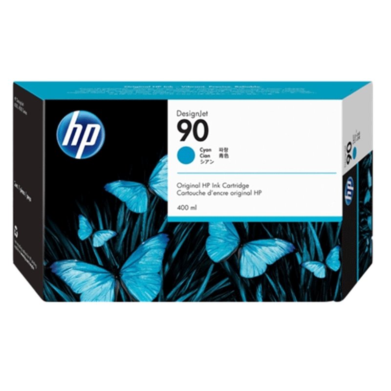 Cartouche original HP 90 (C5061A) - Cyan 400ml