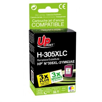 Uprint - Cartouche d'encre compatible avec HP 305XL (3YM63AE/3YM60AE) - Couleur - 350p