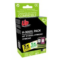 Uprint - Lot de 2 Cartouches d'encre compatibles avec HP 305XL - (Noire+Couleur)