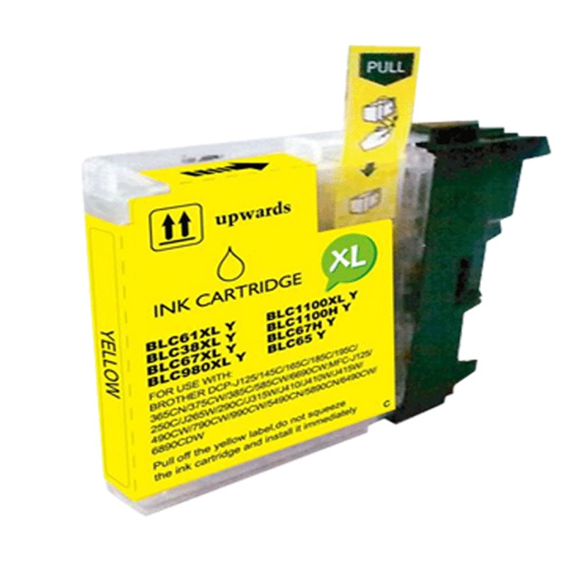 Cartouche compatible Brother LC1100/ 980/ 985 XL Jaune