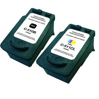 Lot de 2 Cartouches compatibles Canon PG510 / CL511 