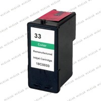 Cartouche compatible Lexmark 33 (18CX033E) - Couleur - 15ml