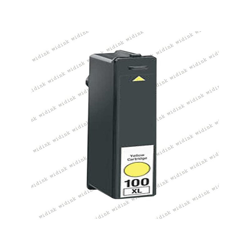 Cartouche compatible Lexmark 100XL (14N1071E/14N1095E/14N0902E/14N0922E) - Jaune -12,50ml