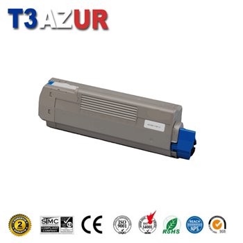 Toner compatible OKI C822 (44844615) - Cyan - 7 300 pages