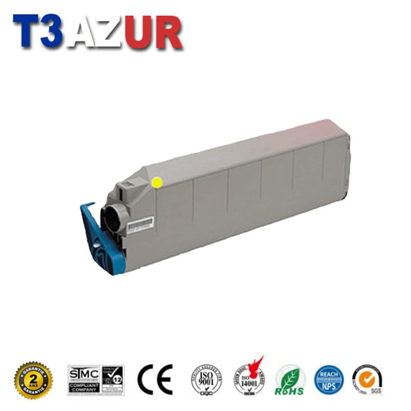 Toner compatible OKI C9100/C9300/C9500 (41963605) - Jaune- 15 000 pages