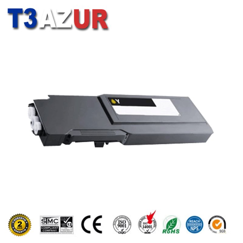 Toner compatible Dell C3760/C3765DNF (593-11120) - Jaune - 9 000 pages