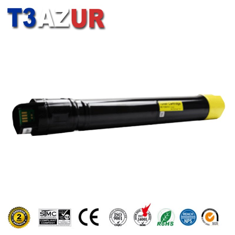 Toner compatible Dell C7765/C7765DN (593-BBCO/6YJGD) - Jaune - 15 000 pages