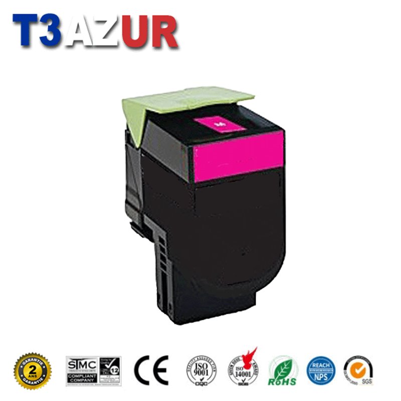 Toner compatible Lexmark CS310/CS410/CS510 (70C2HM0/702HM)- Magenta - 3 000 pages