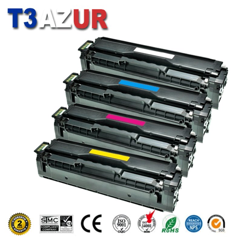 Lot de 4 Toners compatibles Samsung CLT-K505L, CLT-C505L, CLT-M505L, CLT-Y505L