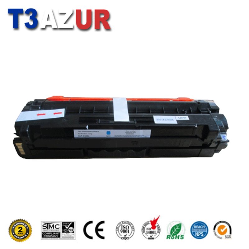 Toner compatible Samsung CLP680/CLX6260 (CLT-C506L/CLT-C506S) - Cyan -3 500 pages