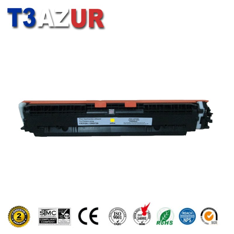 Toner compatible HP CE312A/CF352A (126A/130A)/ Canon 729 - Jaune- 1 000 pages