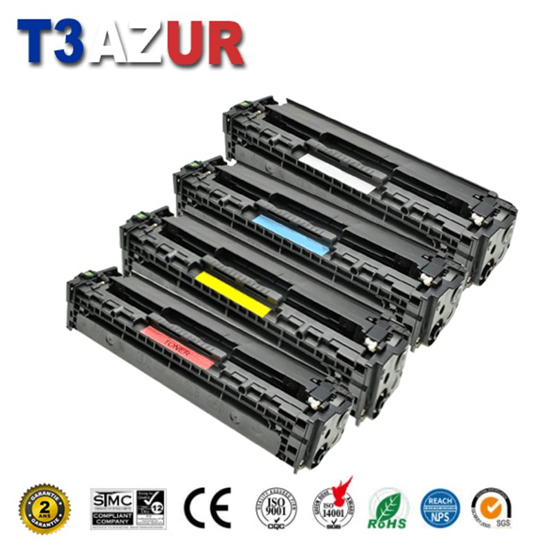 Lot de 4 Toners compatibles HP CC530A/CE410X/CE410A/CF380X/CF380A