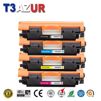 Lot de 4 Toners compatibles HP CF350A/ CF351A/ CF352A/ CF353A(130A)