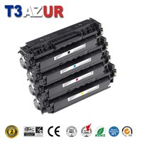 Lot de 4 Toners compatibles HP CF410X/ CF411A/ CF412A/ CF413A (410X/410A)