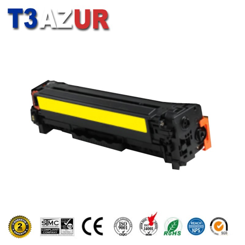 Toner compatible HP CF542X/CF542A (203X/203A) -Jaune -2 500 pages