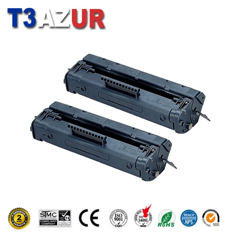 Lot de 2 Toners compatibles HP C4092A (92A) /Canon EP22 (1550A003) - 2 500 pages