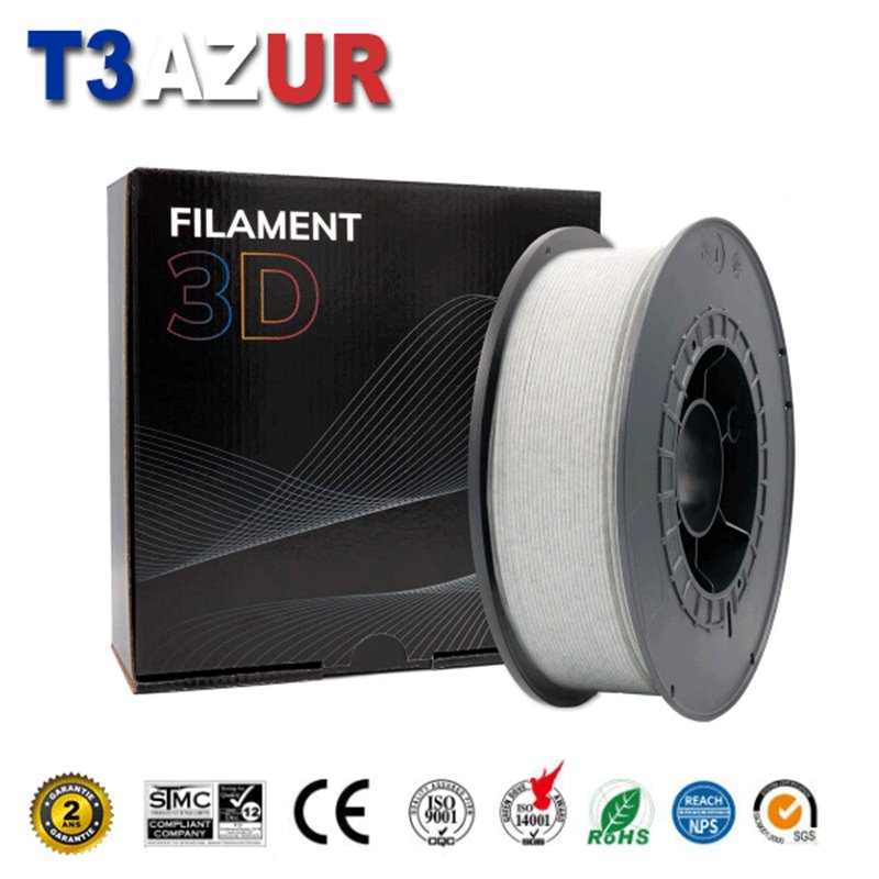 Filament d'imprimante PLA 3D - Diamètre 1.75mm - Bobine 1kg - Couleur Marbre