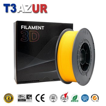 Filament d'imprimante PLA 3D - Diamètre 1.75mm - Bobine 1kg - Couleur Jaune