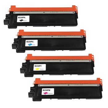 Lot de 4 Toners compatibles Brother TN230