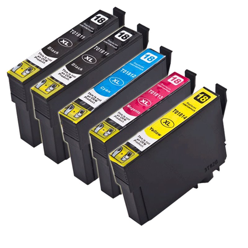 Lot de 5 Cartouches compatibles Epson T1816 (C13T18164010)