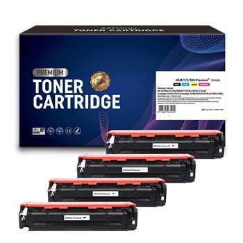 Premium Compatible - Lot de 4 Toners compatibles avec HP CB540A - Noire - 2 200 pages