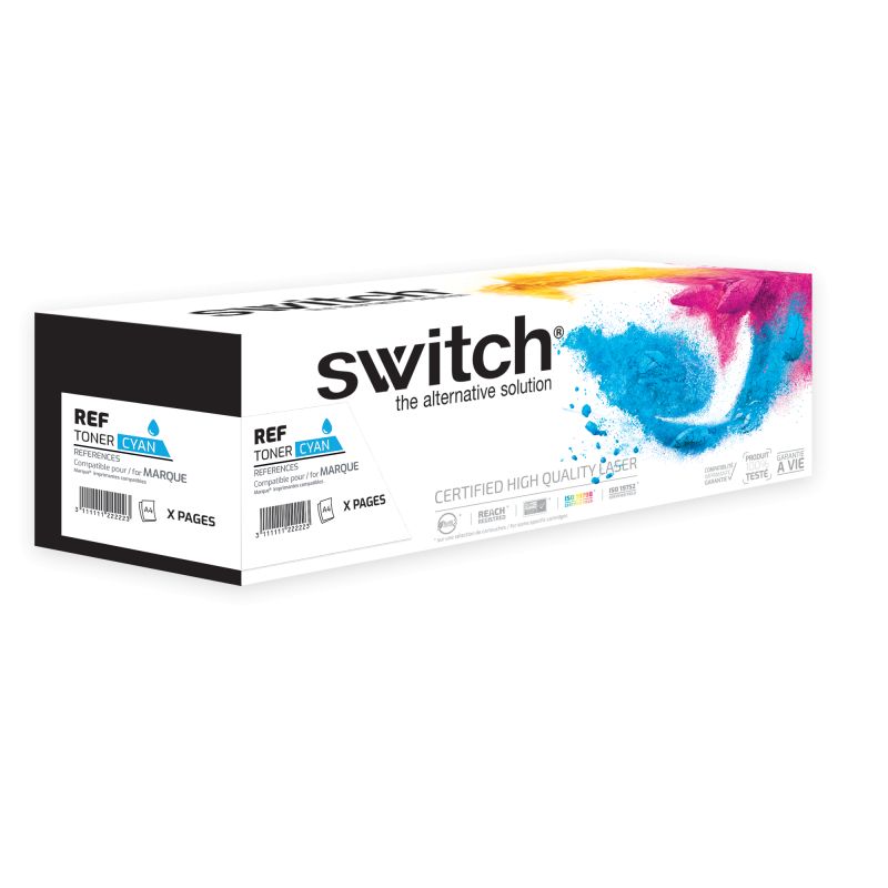 SWITCH - Toner compatible Brother TN329 - Cyan - Gamme PRO