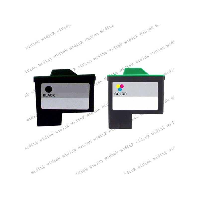 Lot de 2 cartouches compatibles Dell T0529 / T0530