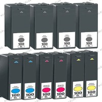 Lot de 10 Cartouches compatibles Lexmark 100XL