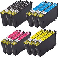 Lot de 12 Cartouches compatibles Epson T1811 / T1812 / T1813 / T1814