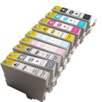 Lot de 9 Cartouches compatible Epson T0591 - T0599