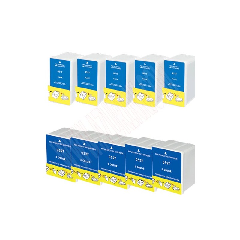 Lot de 10 Cartouches compatibles Epson T066- T067