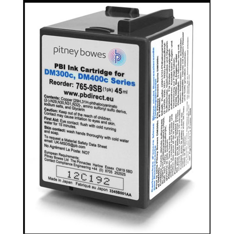 DM300c - ORIGINAL PITNEY BOWES - 765-9SB - ENCRE BLEUE - (TYPE ML / MM)