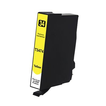 Cartouche compatible Epson T3474/T3464 (34XL)- Jaune - 12ml