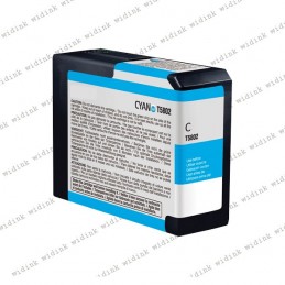 Cartouche compatible Epson T5802 (C13T580200) - Cyan - 80ml