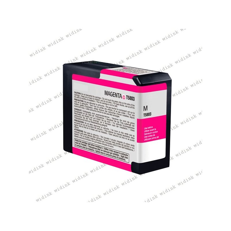 Cartouche compatible Epson T5803 (C13T580300) - Magenta - 80ml