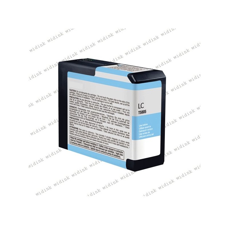 Cartouche compatible Epson T5805 (C13T580500) - Light Cyan- 80ml